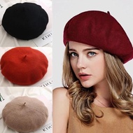 MERAH Classic hat, beret hat, women's painter hat, red, genuine imported - Red
