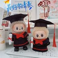 15CM Labubu Clothes graduation gown academic dress Doll Accessories