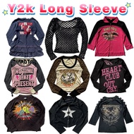 Long Sleeve Y2k Acubi Gyaru Coquette Dollete Grungecore Vintage Women's Long Sleeve T-Shirt Y2k Top 