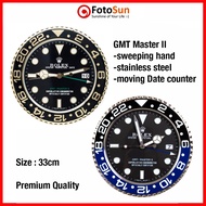 Premium Clock ROLEX GMT series Jam Dinding Sweeping Hand