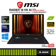 MSI Raider 18 HX AI A2XWJG-030SG - Intel Core Ultra 9-285HX - GeForce RTX5090 - 64GB RAM - 4TB SSD (