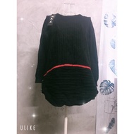 Long black rib-lock sweater