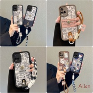 for vivo y21 y21s y21a y21t case TPU Leather-covered lanyard shockproof phone case BBND