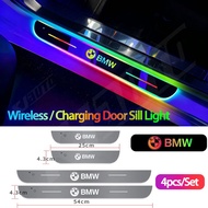 BMW Magnetic LED Car Door Sill Light, Infrared Sensor USB Charging Logo Welcome Threshold Lamp For B