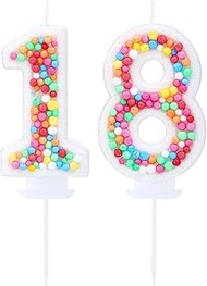 Kinsynko 18 Birthday Candle Rainbow Number 16 Candle for 16th Birthday Cakes Girl Women Colorful Swe