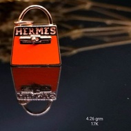 Liontin emas 75 tas hermes orange