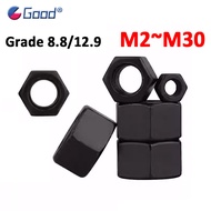 Grade 8.8/12.9 Black Carbon Steel Metric Hex Nuts  M2 M2.5 M3 M4 M5 M6 M8 M10~M30  Hexagon Hex Nuts