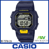 (สินค้าใหม่ล่าสุด) Casio รุ่น W-737H-2AVสินค้าขายดี นาฬิกาข้อมือผู้ชาย ผู้หญิง สายเรซิน(ของแท้1ปี)