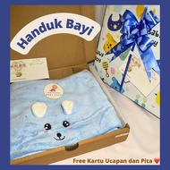 Hampers Handuk Bayi Premium, Kado Bayi Newborn Perempuan Laki Laki, Handuk Bayi Karakter, Kado Tilik