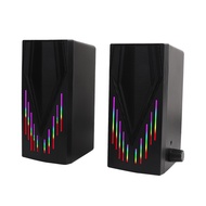 Computer Speakers, Speakers for Computer Desktop PC with Colorful RGB Lighting, USB Powered Gaming S