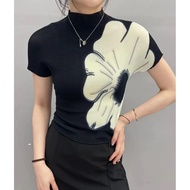 original Issey Miyake imported Corn Grain Pleated Short Sleeve T-shirt Womens 2023 Summer New Fashio