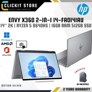 HP ENVY X360 2-in-1Touch Laptop- 14-fa0141AU 14" 2K Ryzen5-8640HS |16GB RAM,512GB SSD | MS2024 W11