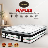 Free Shipping / LUCREZIA Naples (14 inch) Italy Technology Pocket Spring with Foam Box Mattress / Tilam