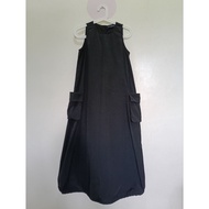 Pre-Loved 7Dayz Long Dress Black Sleeveless Girls Ladies (XS)