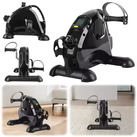 Mini Exercise Bike Arm and Leg Trainer Anti Slip Foot Pedal Exercise Machine Adjustable Under Desk B