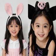 TQ~Children's Headband Girls Plush Rabbit Headband Multiple Sets Cute Little White Rabbit Black Rabb