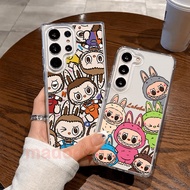TM 07 Casing Huawei Mate 60 50 30 20 5G 40 Pro P60 P50 Pro+ Plus P40 P30 P20 Lite Nova Y6 Pro 2019 4E 3E 3 3i 2018 Cute Full Screen Cartoon Labubu Clear Fine Hole Soft Phone Case
