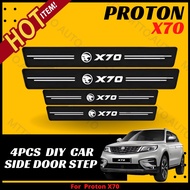 MTTO Proton X70 4PCS DIY Carbon Fiber Car Side Door Step Protector Interoir Accessories