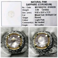 PINK SAFIR CEYLON SAPPHIRE SRILANKA - Ada Natural Batu Permata Zamrud