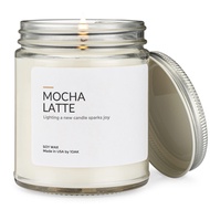 1OAK Soy Wax Scented Candles (Mocha Latte) - Soy Candles for Home Scented - Long Burning Candles Pre
