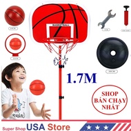 Basketball set for children, basketball poles with adjustable height of 1,2 - 1.7m increases mobilit