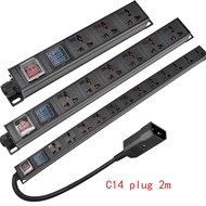 PDU power strip  Power Distribution Unit Digital display ammeter 2-16  ways C14 PLUG 3PIN Universal Extension Socket power panel