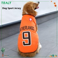 TEALY Dog Sport Jersey, Medium Large Dog Vest, Summer Breathable 4XL/5XL/6XL Puppy T-Shirt