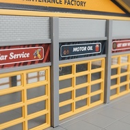 Detailed Scenery 1:87 Scale Car Repair Shop Realistic Details Miniature Garage Building Kit Requires