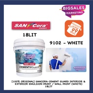 18 Liter SANCORA Cement Guard Emulsion Paint / Wall Ceiling Paint 9102 - White 18L