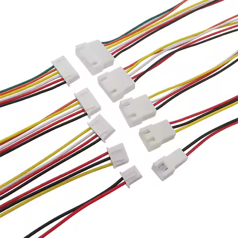 10Pcs Micro JST XH 2.54mm Pitch 2/3/4/5/6 Pin Male Plug / XH2.54 Female Socket Extension Lead Wire C