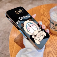 For Samsung Galaxy J7Prime J4 J6 Plus 2018 J7Pro Luxury Plating TPU Softcase Cartoon Sheep Doraemon Back Cover Shockproof Phone Casing