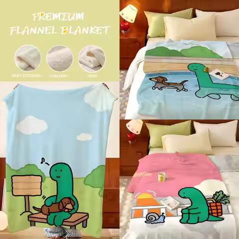 Art J-JOGUMAN-nn Throw Flannel Throw Blanket, Lightweight Cozy, Durable Washable cute Cool