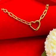 GELANG TANGAN PAPER CLIP EMAS KOREA /PERSIS EMAS ORI/ FREE COP 916/FAST SHIPPING