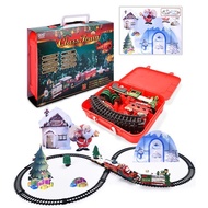 Hàng Sẵn Giao nhanh 2h- Đồ Chơi Đường Ray Xe Lửa Điện (Có Âm Thanh nhạc noel) Sáng Tạo Trang Trí Giá