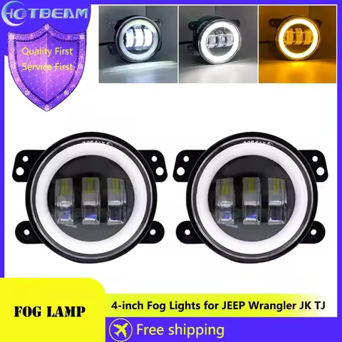 Car 4 inch Fog Light Car LED 4 inch Front Bumper Fog Light For Jeep Wrangler JK TJ Off-Road With Whi