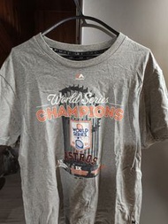 二手 MLB美國職棒世界大賽太空人奪冠紀念短袖t恤 灰色L號 喜歡歡迎詢問喔#龍年行大運