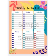 (PDF)Printable Weekly Planner To Do List