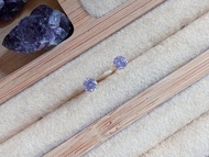 18K純金 水晶耳環