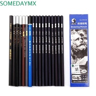 SOMEDAYMX 12Pcs Sketch Pencils 7B 8B 10B Professional 12Pcs/box Black Pencils 3B 4B 5B 6B 12B 14B 2B