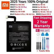 100%   Battery For  Mi A2 MiA2 Mix 3 Note 3 Mi5 M5 5S Plus Redmi 6 Pro 6 6X Mi6 Mi6X 8 9 Mi9 Lite ba