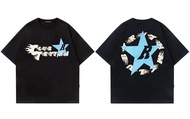 [HOT] ผู้ชายเสื้อยืดแนวฮิปฮอป Y2K Streetwear Star พิมพ์ Punk Gothic Tshirt Harajuku แฟชั่น Casual หลวมเสื้อด้านบน