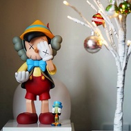 Mand KAWS Pinocchio Stuffed Doll model action figure Pinocchio long-nosed doll Fashion toy Trend Round Desktop Decoration