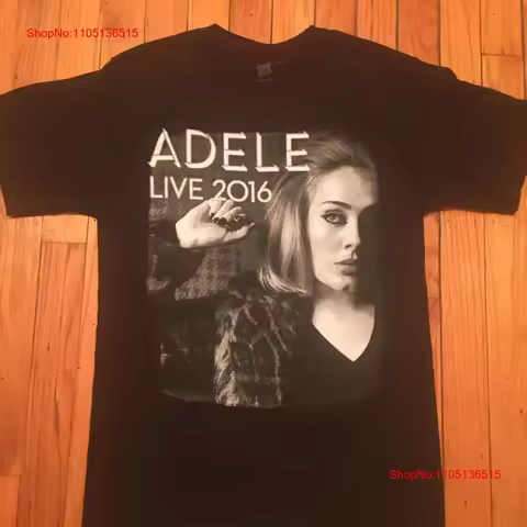 Adele Live 2016 Summer Tour Black T Shirt Size Small Music Hello Concert vintage Washed fashion desi