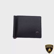 【Automobili Lamborghini】限量2折 頂級義大利小牛皮6卡鈔票夾短夾 全新專櫃展示品(LBPU00432M)