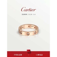 Cartier Cartier Flagship Store LOVE Ring Rose Gold White Gold Diamond Narrow Wedding Ring