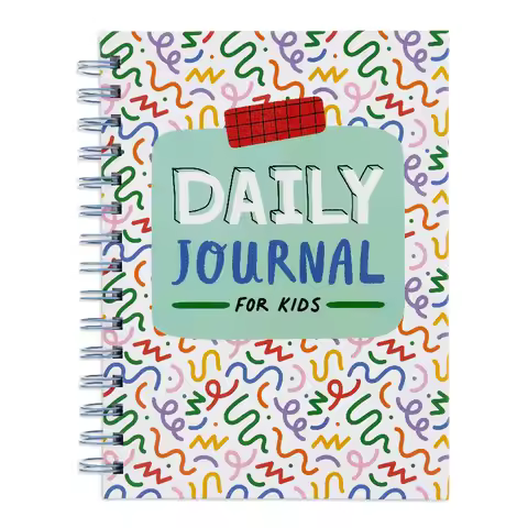 Hardcover Spiral Daily Journal for Kids, 204 Pages, 6.42" x 8", Uncoated Paper