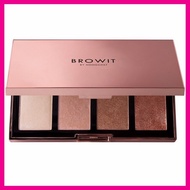 ‼️ส่งฟรี Browit Show Glow Highlighter Palette โชว์โกลว์ไฮไลท์เตอร์พาเลท บราวอิท น้องฉัตร (1 ตลับ)///  Browit By Nongchat Highlight and Contour Pro Palette (3.5gX4ช่อง) บราวอิท น้องฉัตร ไฮไลท์และคอนทัวร์ ไว้ในตลับเดียว