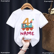 2025Train Birthday Number1.2.3.4.5.6.7.T Shirt Boy/Girl Happy Birthday T Shirt Kids White T Shirt Cu
