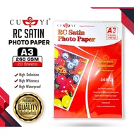 A3 Size CUYI RC Satin Photo Paper 260gsm Resin Coated Paper (20sheets/pack)