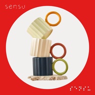 SENSU Oboro Ring Mug – Aesthetic Ceramic Mug with Unique Circle Handle for Matcha, Coffee & More